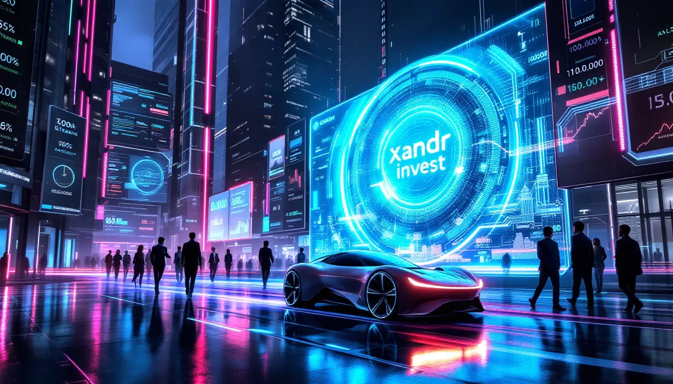 Une image illustrant le tournant de Xandr Invest, avec des éléments de publicité numérique.